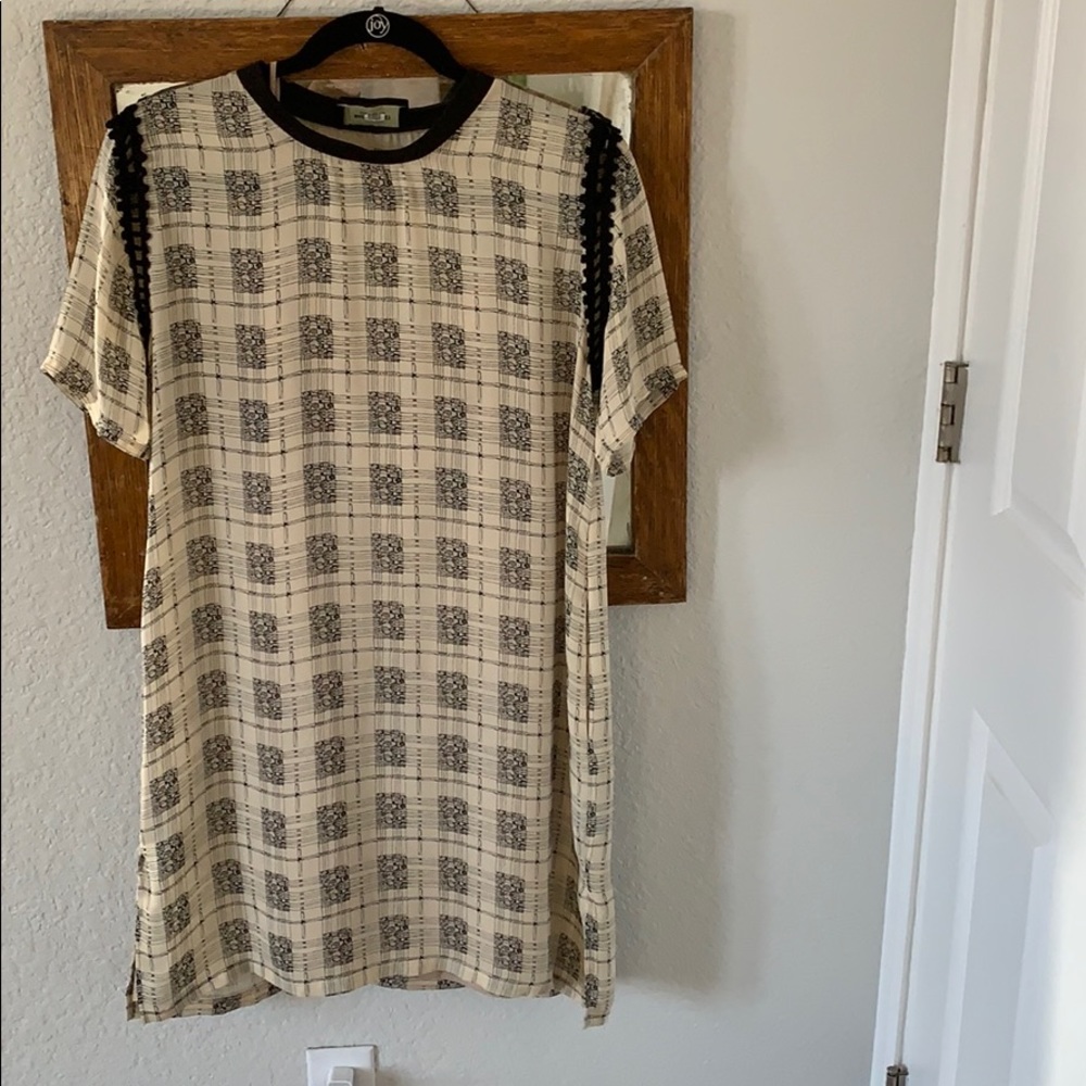 Rachel Comey silk cream and black dress size 4